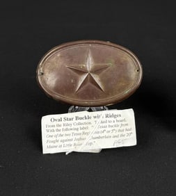 Civil War Confederate Texas Star Belt Buckle