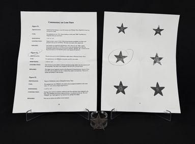 Civil War Confederate Texas Lone Star Hat Badge