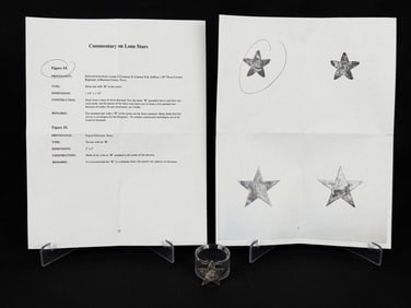 Civil War Confederate Texas Lone Star Hat Badge