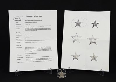 Civil War Confederate Texas Lone Star Hat Badge