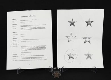 Civil War Confederate Texas Lone Star Hat Badge