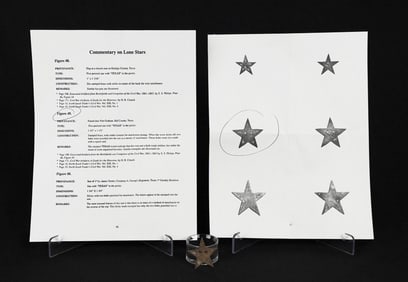 Civil War Confederate Texas Lone Star Hat Badge