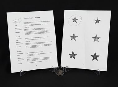 Civil War Confederate Texas Lone Star Hat Badge