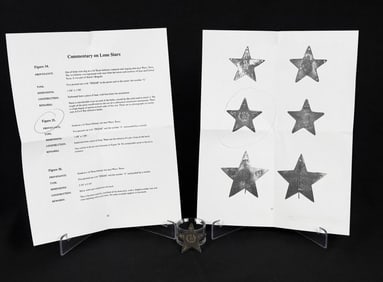 Civil War Confederate Texas Lone Star Hat Badge