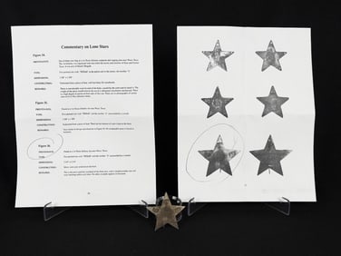 Civil War Confederate Texas Lone Star Hat Badge