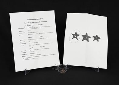 Civil War Confederate Texas Lone Star Hat Badge