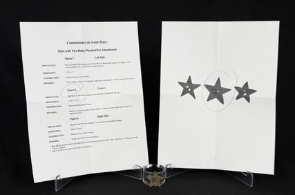 Civil War Confederate Texas Lone Star Hat Badge