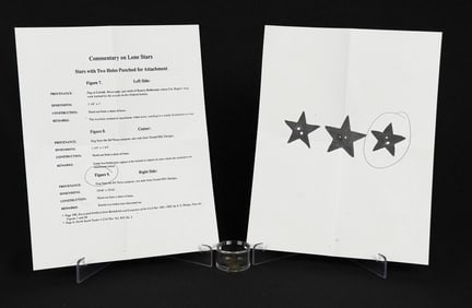 Civil War Confederate Texas Lone Star Hat Badge