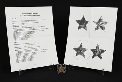 Civil War Confederate Texas Lone Star Hat Badge