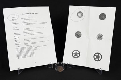 Civil War Confederate Texas Lone Star Hat Badge