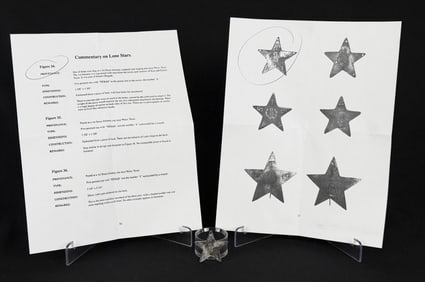 Civil War Confederate Texas Lone Star Hat Badge