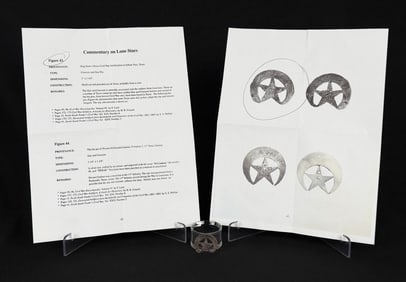 Civil War Confederate Texas Lone Star Hat Badge