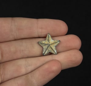 Civil War Confederate Texas Lone Star Hat Badge