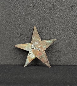 Civil War Confederate Texas Lone Star Hat Badge