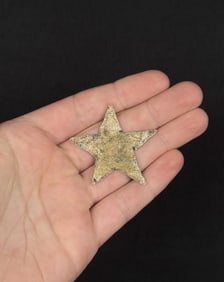 Civil War Confederate Texas Lone Star Hat Badge