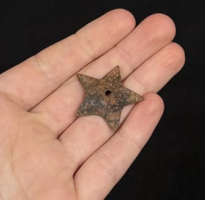 Civil War Confederate Texas Lone Star Hat Badge