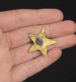 Civil War Confederate Texas Lone Star Hat Badge