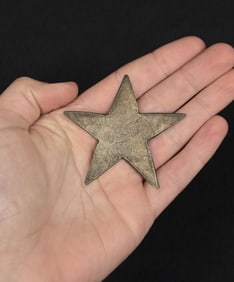 Civil War Confederate Texas Lone Star Hat Badge