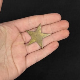 Civil War Confederate Texas Lone Star Hat Badge