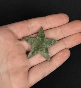 Civil War Confederate Texas Lone Star Hat Badge