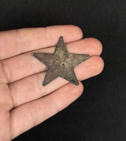 Civil War Confederate Texas Lone Star Hat Badge