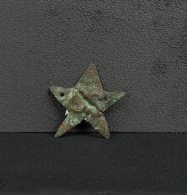Civil War Confederate Texas Lone Star Hat Badge