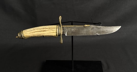 German Hunting Knife Brass Theater Modified Snake