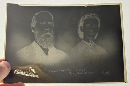 Senator William Allison and Wife Photo Negative