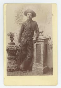 Armed Western Cowboy Cabinet Photo