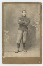 Early American Football Player Cabinet Photo