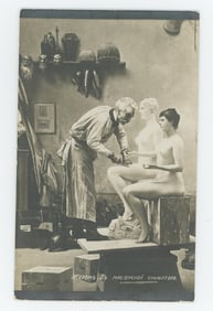 Honore Icard French Nude Sculptor RPPC Postcard