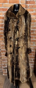 Antique Stagecoach Driver Raccoon Fur Jacket Coat
