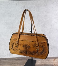 Vintage Tooled Leather Cowgirl Purse