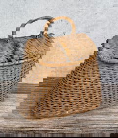 Montana Indian Made Wicker Fly Fishing Creel