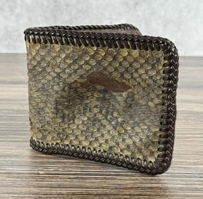 Vintage Rattlesnake Leather Wallet