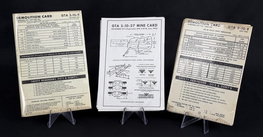 Vietnam War Special Forces Demolition Cards
