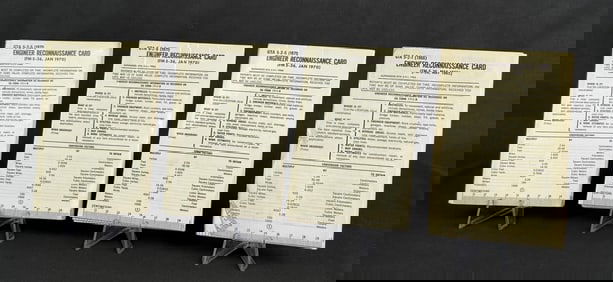 Vietnam War Engineer Reconnaissance Cards