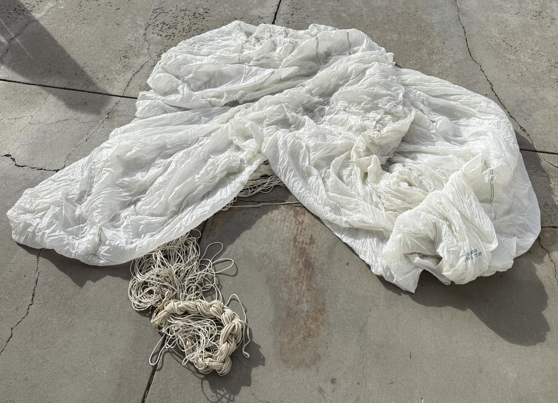 Vietnam War 1956 US Navy Switlik Parachute: From the estate of Special Forces Sargent Rand Garland Jones of Stevensville Montana.