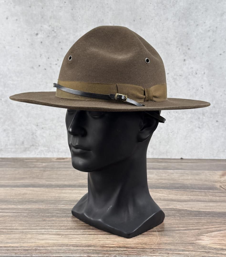 Vietnam War Plains Montana Drill Instructor Hat: From the estate of Special Forces Sargent Rand Garland Jones of Stevensville Montana.