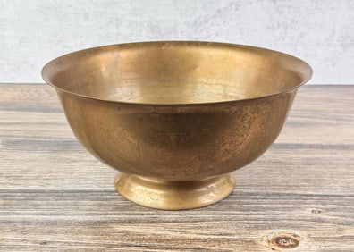 Large Copper Serving Fruit Console Bowl