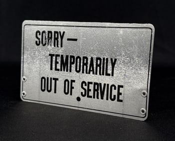 Bell Pay Phone Telephone Out of Service Sign