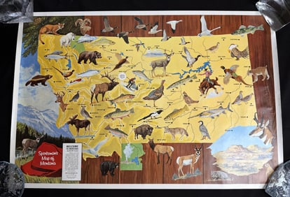 Sportman's Map of Montana Great Falls Brewery