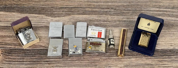 Collection of Vintage Zippo Lighters