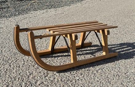 Davos Wooden Winter Sledge Snow Sled Sleigh