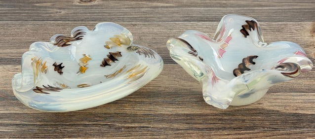 Gold Fleck Opalescent Fratelli Toso Murano Glass