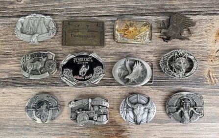 Collection of Vintage Western Belt Buckles