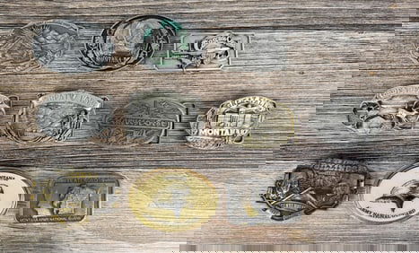 Collection of Vintage Western Belt Buckles