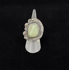 Navajo Sterling Silver Green Turquoise Ring