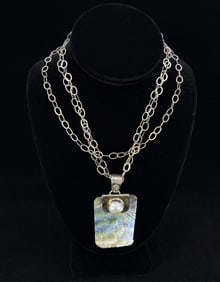 Sterling Silver Abalone Necklace