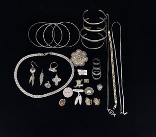 Collection of Sterling Silver Jewelry